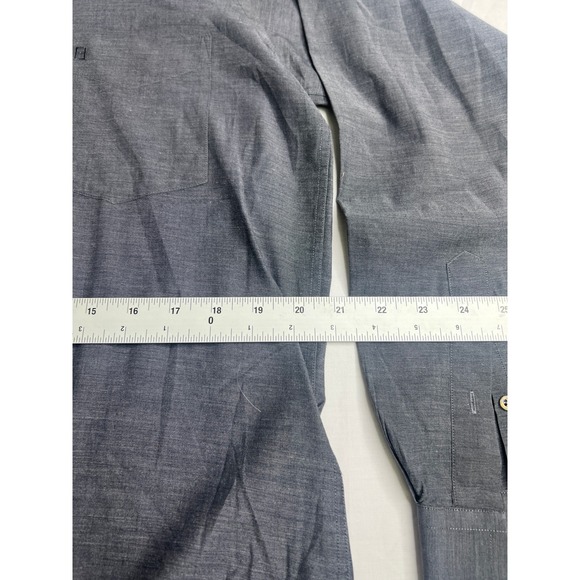 Batistini Mens Long Sleeve Button Down Dress Shirt Size 39/40 Gray Cotton Blend‎ - Picture 7 of 10